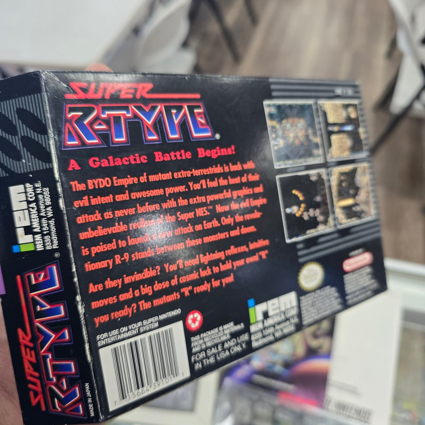 Super R-TYPE CIB with Box Protector Super Nintendo