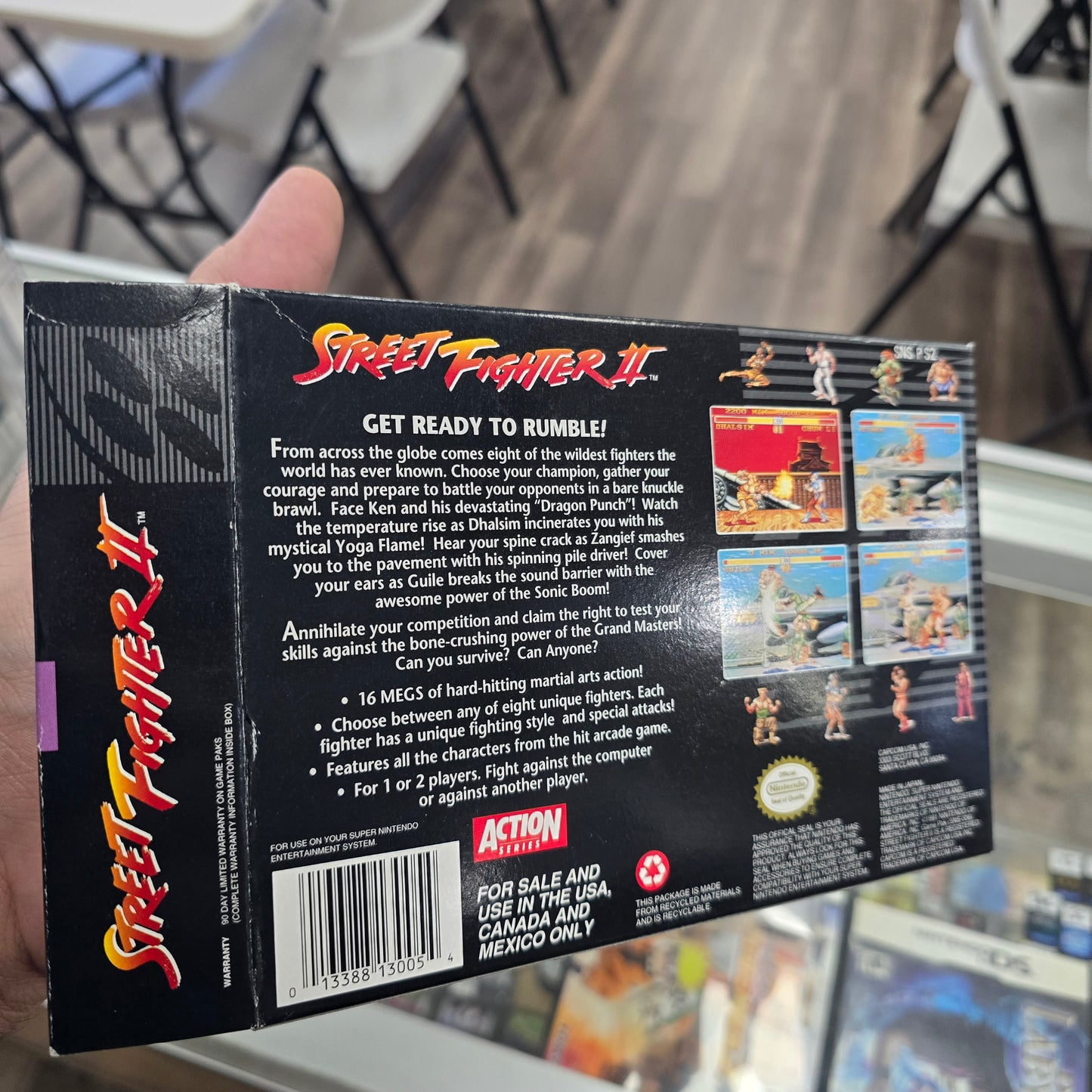 StreetFighter 2 CIB with Box Protector Super Nintendo