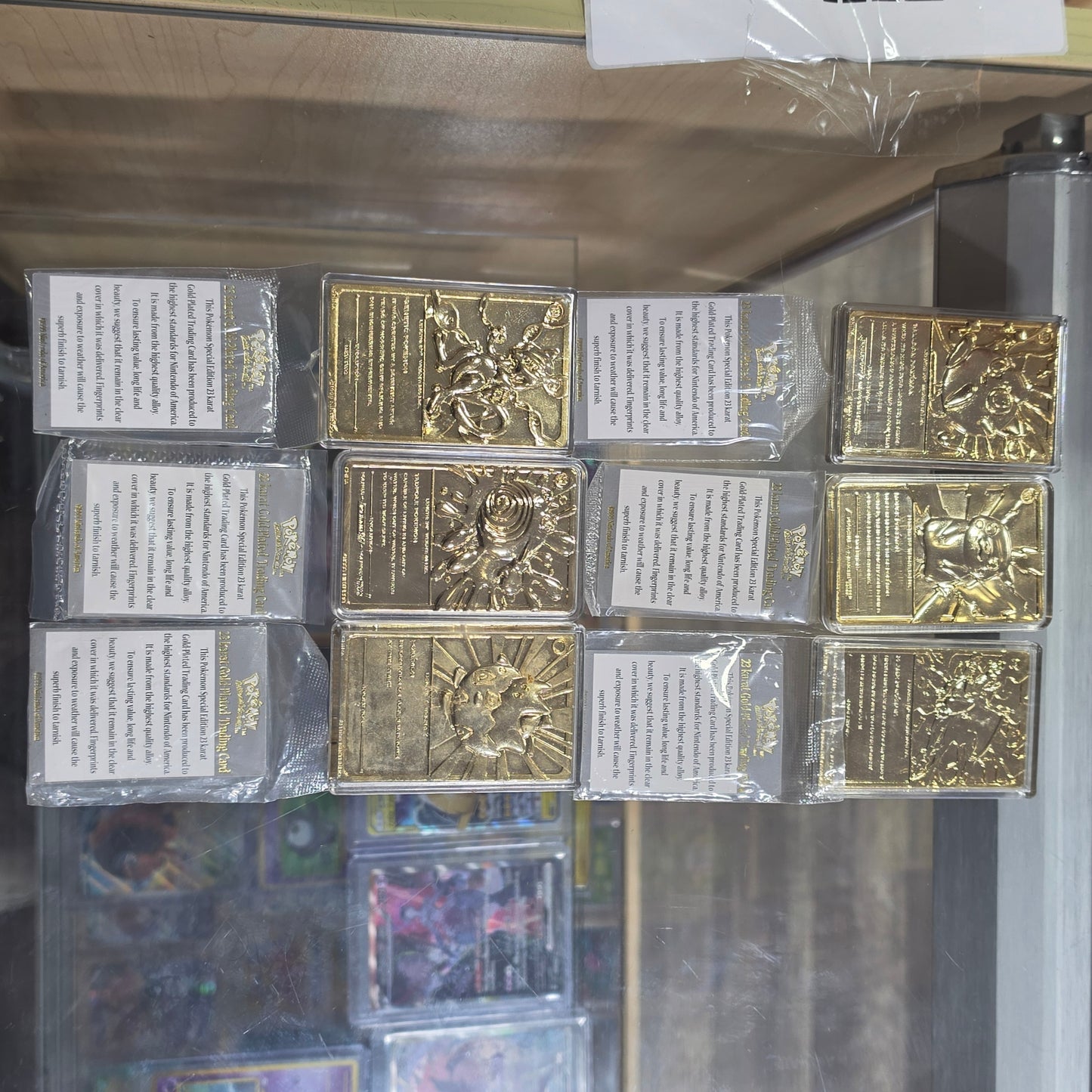 Burger King 23K Gold Plated Pokemon Cards With Certificates and Pokeballs (FULL SET)