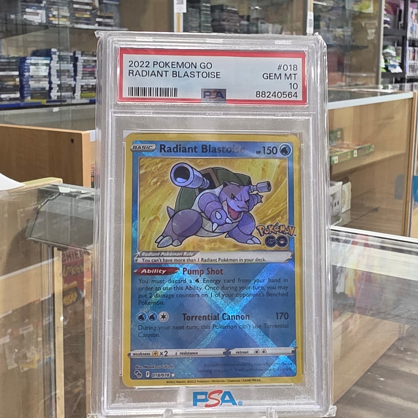 Radiant Blastoise - Pokemon GO (PSA 10)