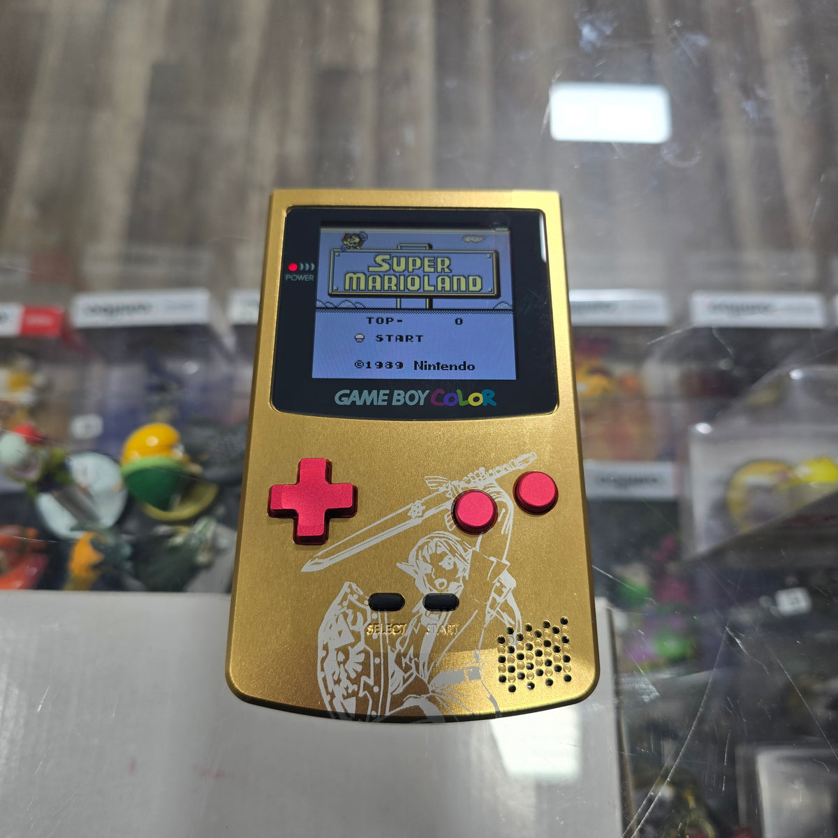 Gameboy Custom Shell Custom Metal Shell Nintendo Gameboy Color with IPS Brighter Screen and ...