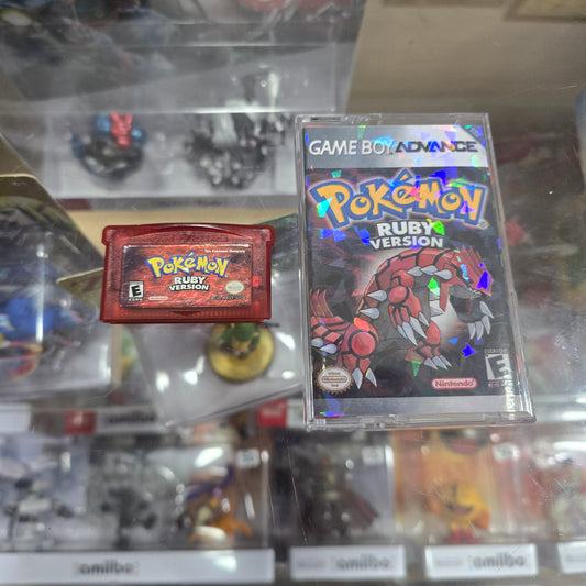 Pokémon Ruby with Custom Case (Authentic) (Dry Battery) Nintendo Gameboy Advance