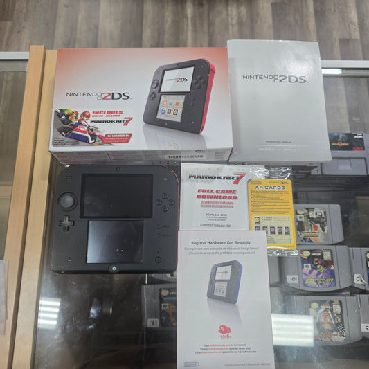 Nintendo 2DS Crimson Red (Mariokart 7 Variant) GAME NOT INCLUDED)