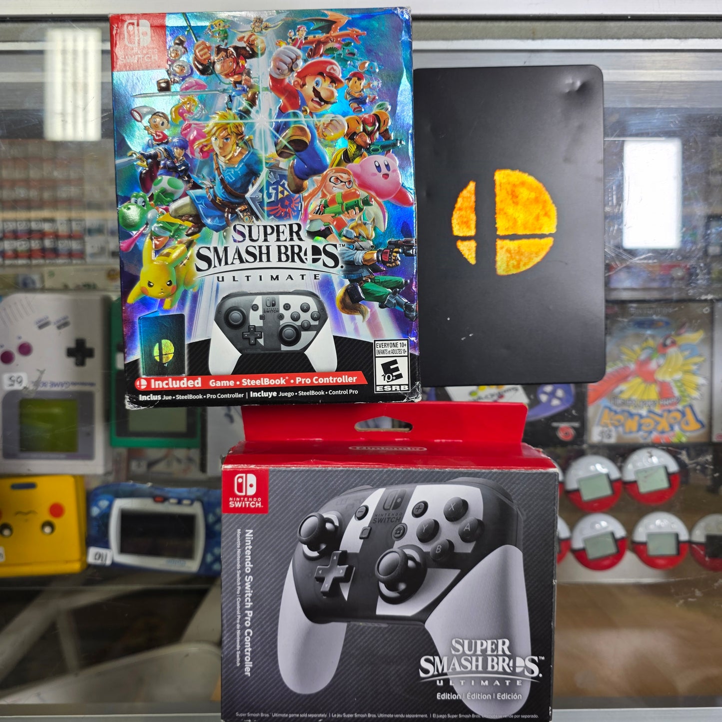 Super Smash Bros Ultimate Special Edition Pro Controller With Steel Book [No game] Nintendo Switch