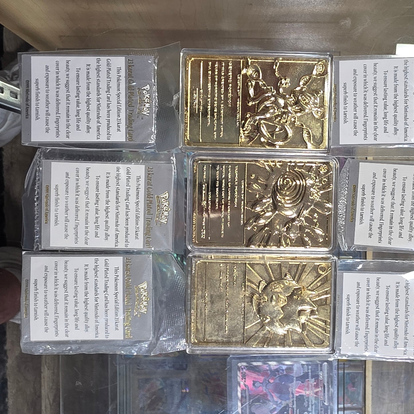 Burger King 23K Gold Plated Pokemon Cards With Certificates and Pokeballs (FULL SET)