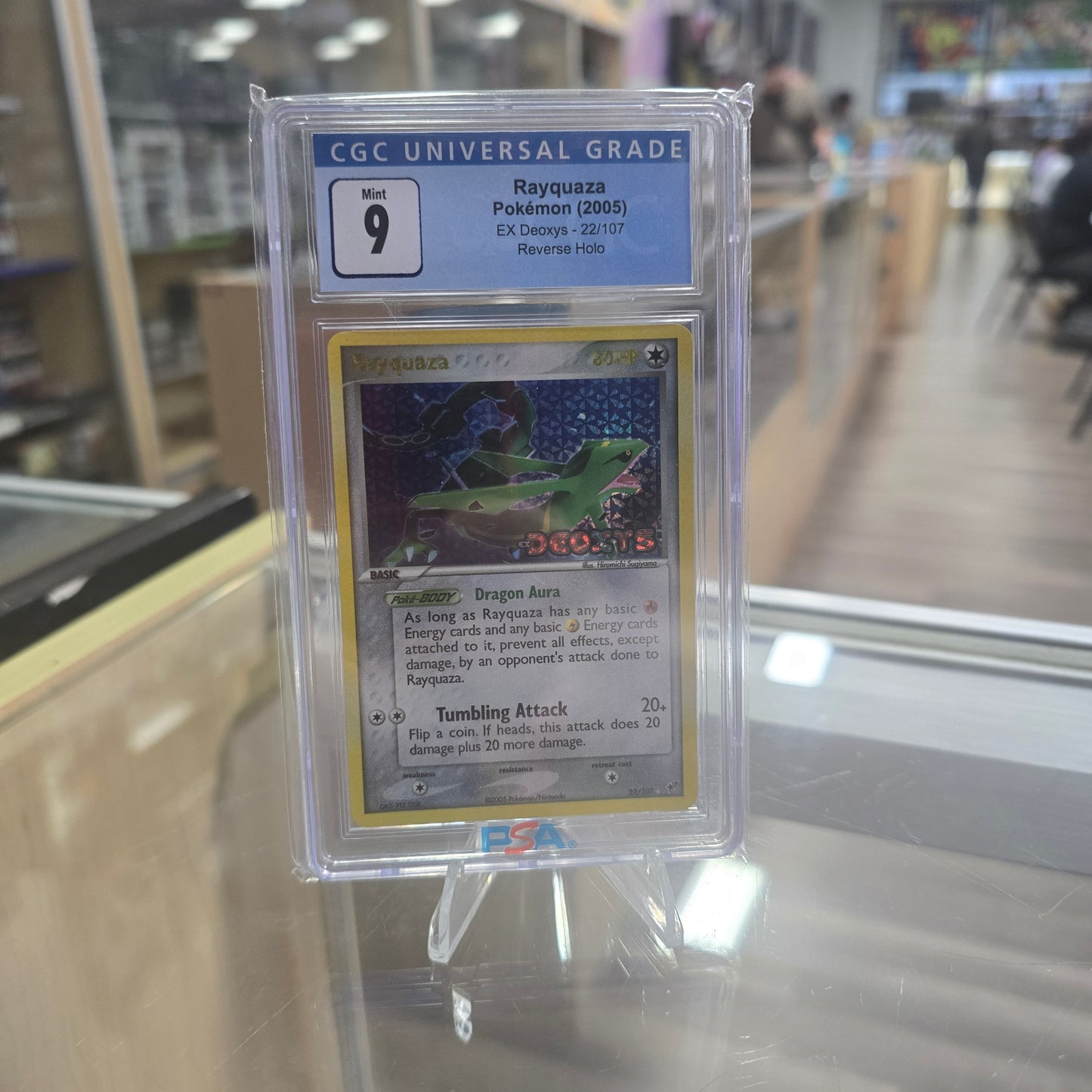 Rayquaza - Deoxys Reverse  HOLO Stamp CGC 9