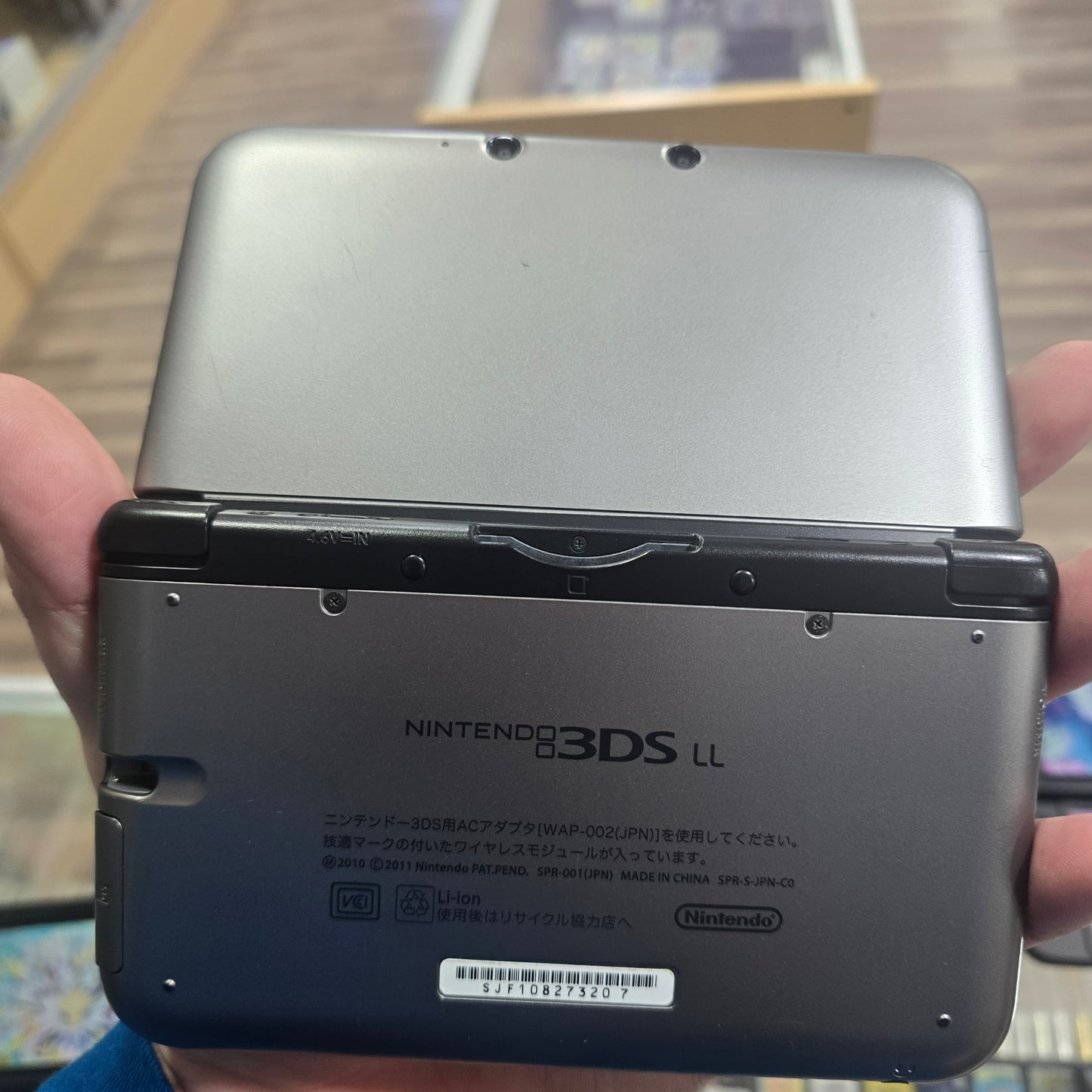 Grey Nintendo 3DS LL Handheld System (US Region) with Digital Games (Leafeon)