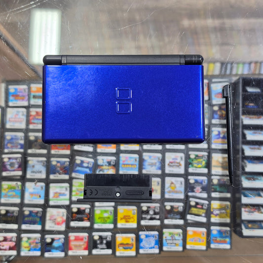 Blue Nintendo DS Lite Handheld System with Charger (Yellowish Bottom Screen)
