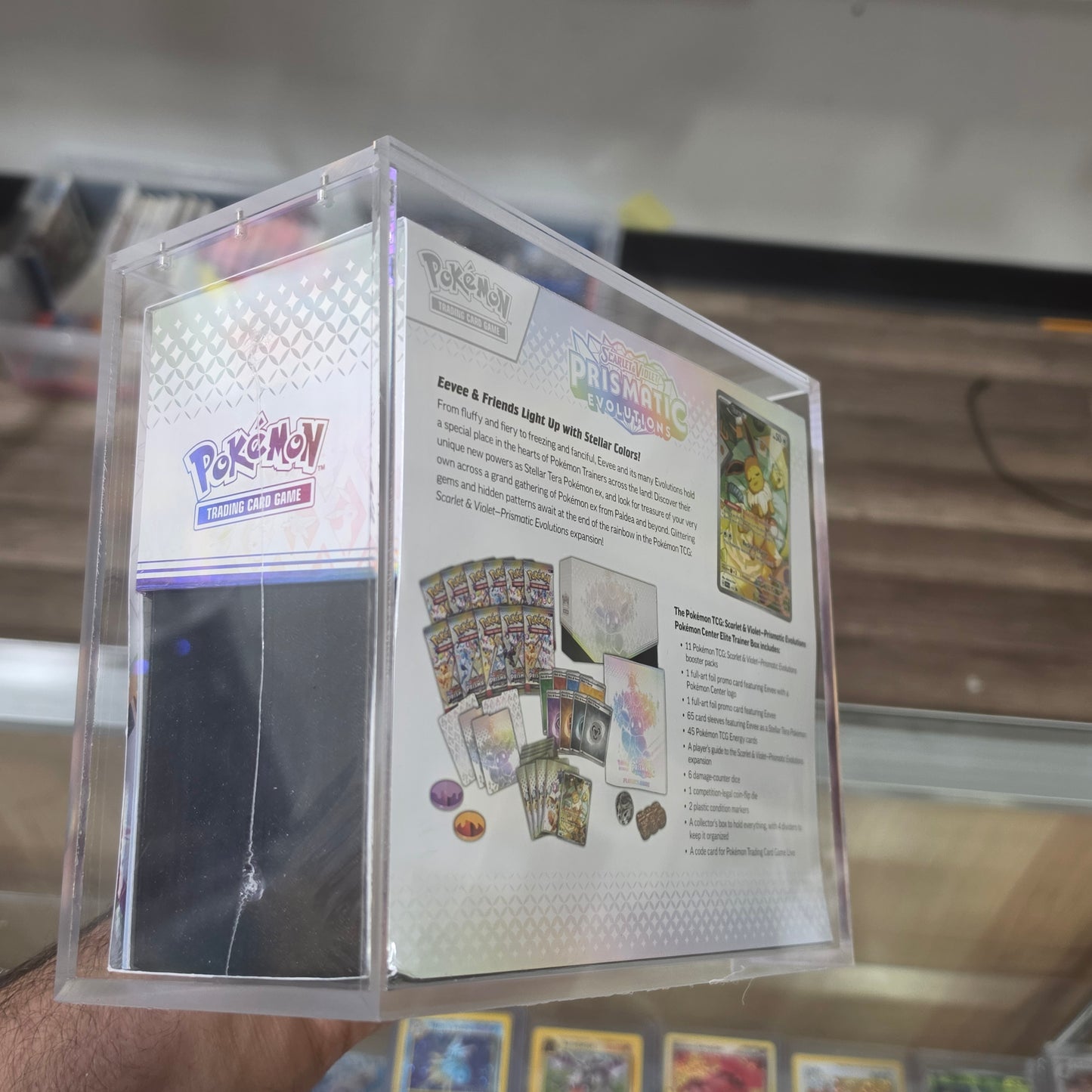 Prismatic Evolutions Pokemon Center Elite Trainer Box (Exclusive) (UNOPENED) with Acrylic Case