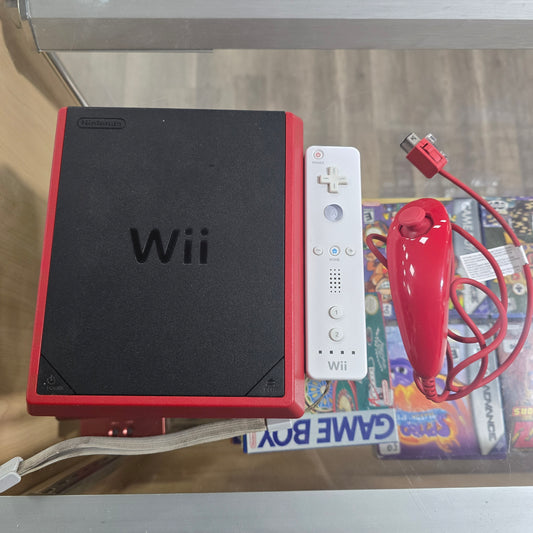 Nintendo Wii Mini System with Wii mote, Nunchuck, and Wires