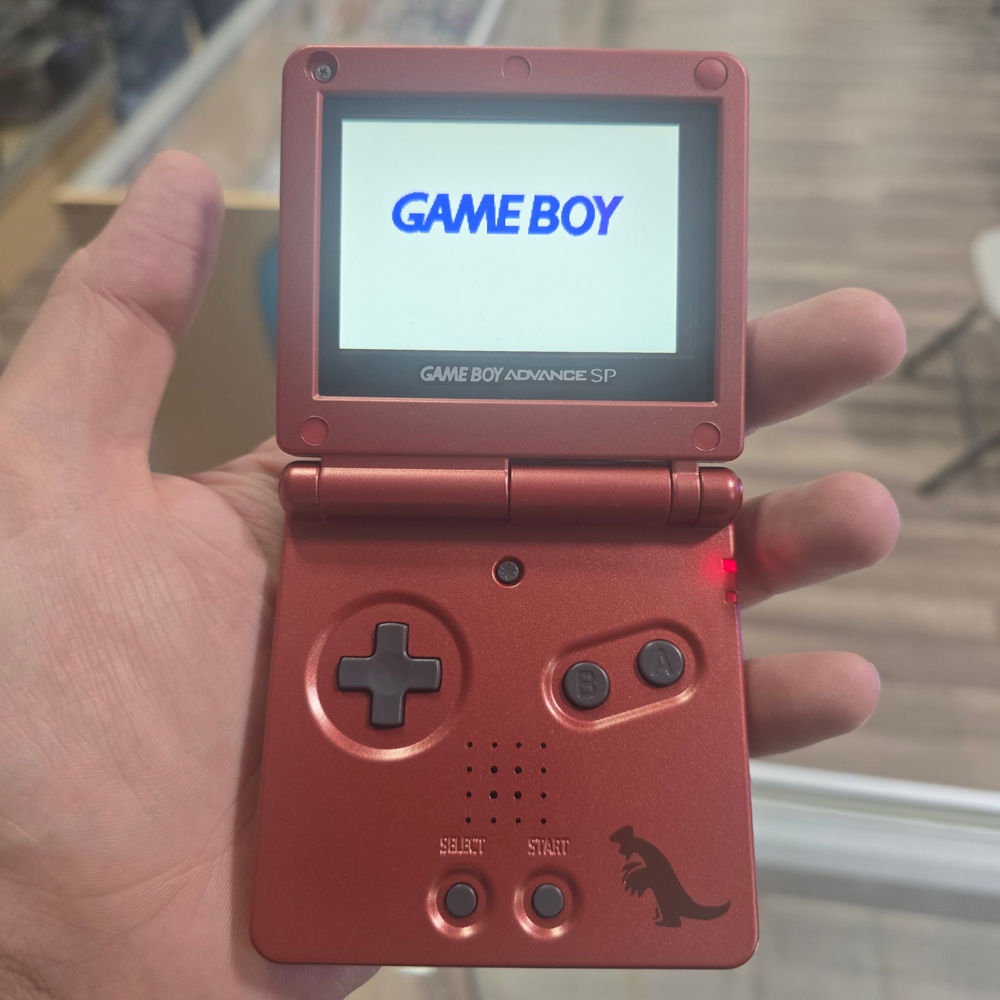 Custom Groudon Nintendo Gameboy Advance SP Handheld with Charger (Has Brighter Screen)