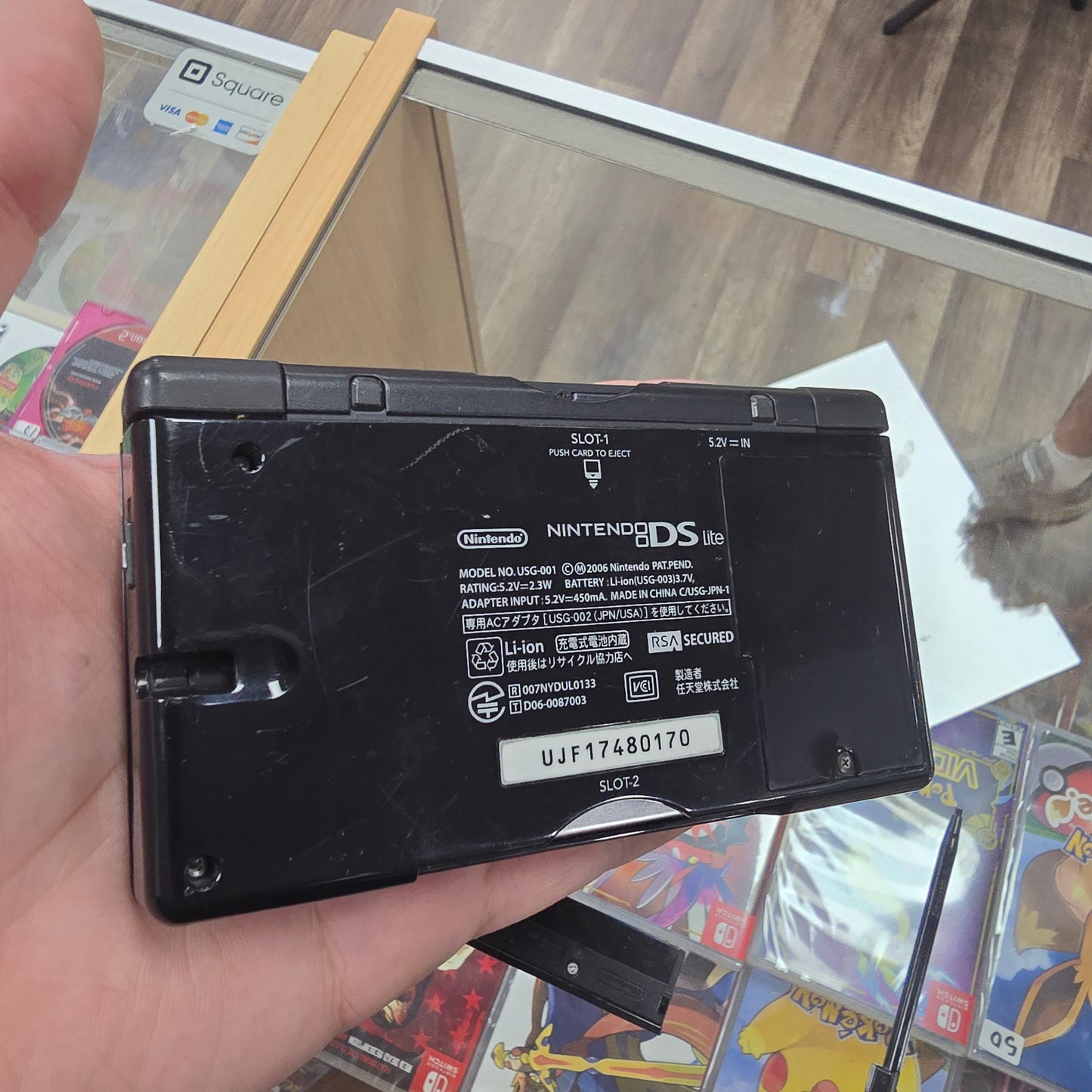 Black Nintendo DS Lite System with Charger