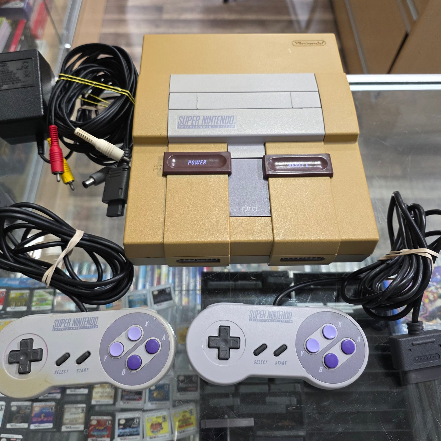 Super Nintendo System Super Nintendo [Controllers Cables Included]