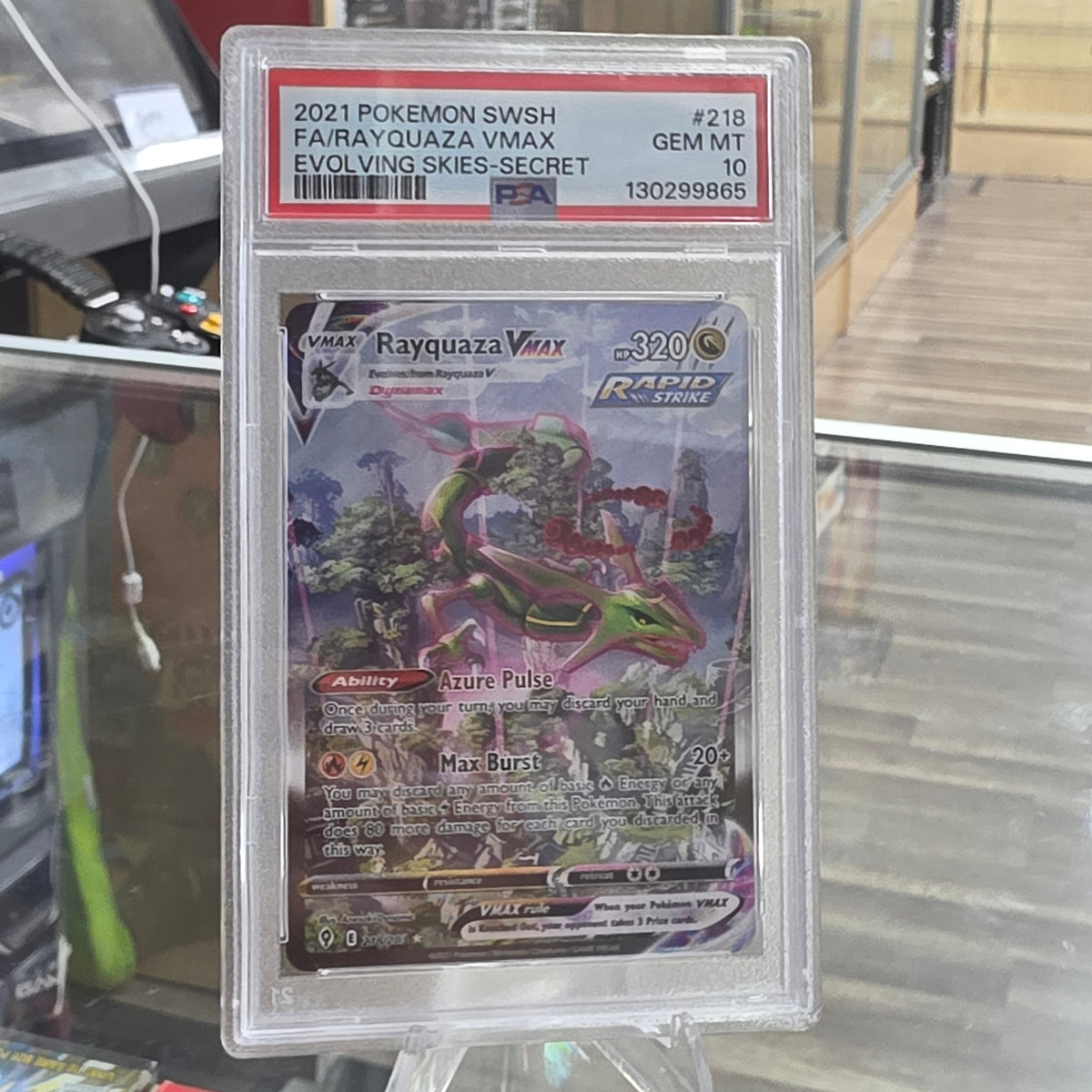 (PSA 10) Rayquaza VMAX (Alternate Art Secret) - SWSH07: Evolving Skies