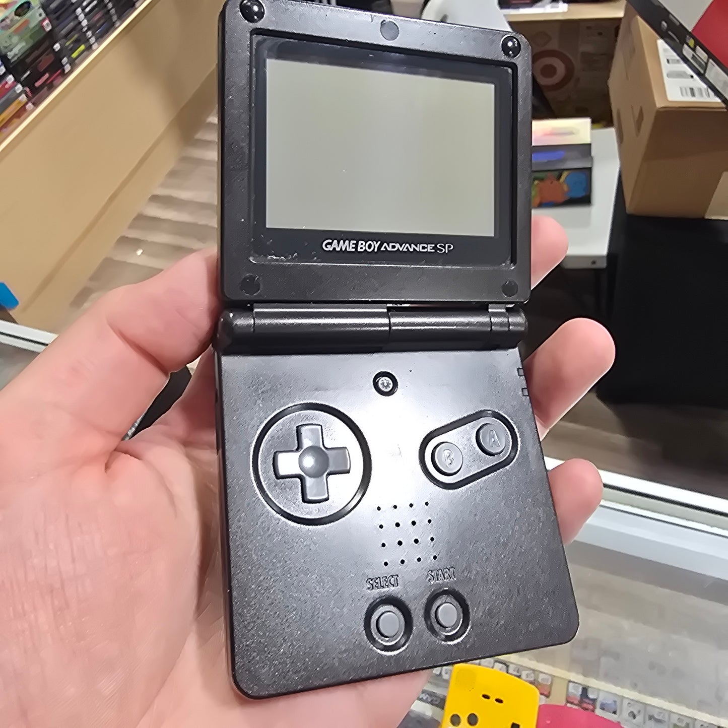 Black Nintendo Gameboy Advance SP Handheld System with Charger 001 Model