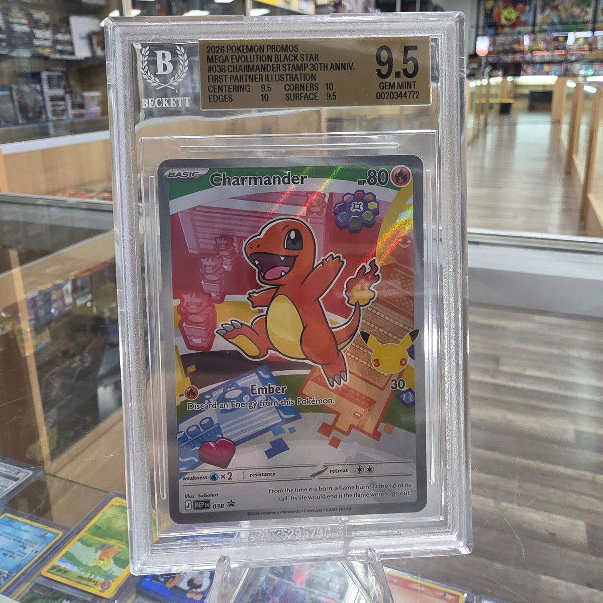 (Beckett 9.5) Charmander - 038 - ME: Mega Evolution Promo
