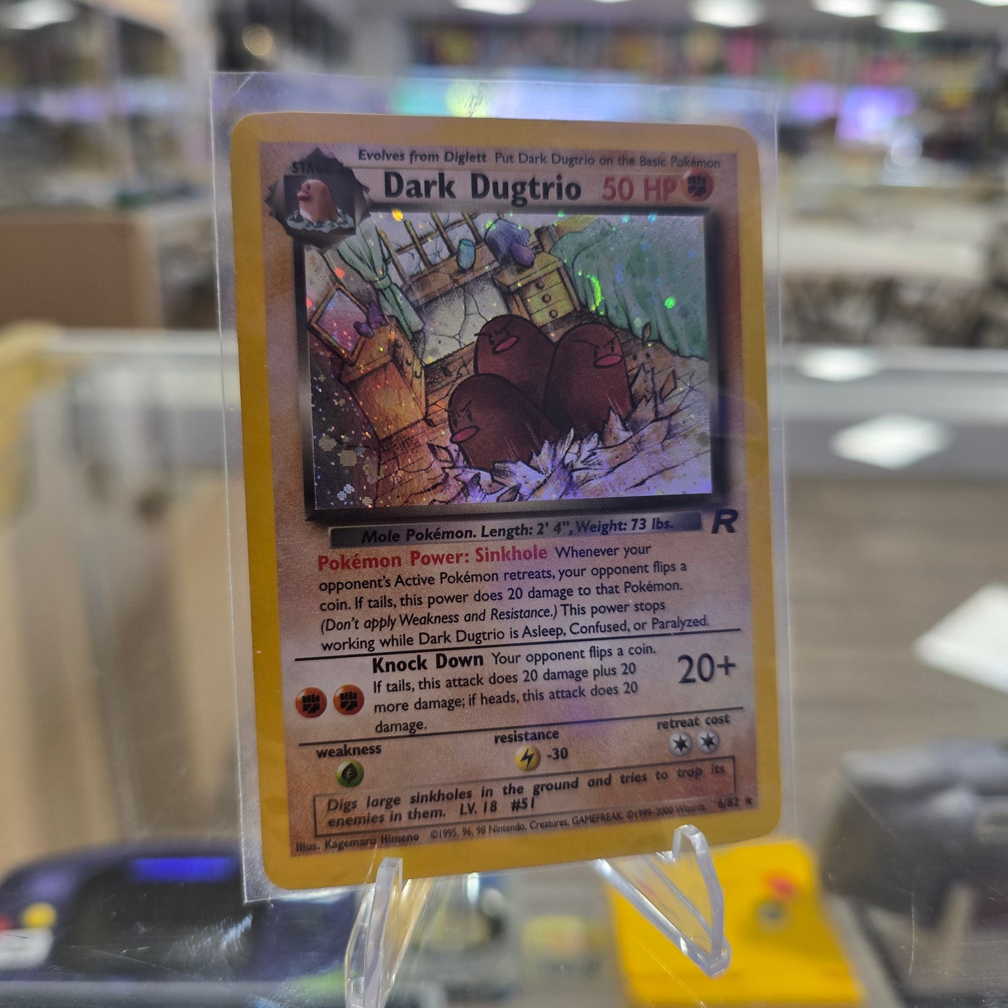 Dark Dugtrio (6) - Team Rocket Holofoil (LP)