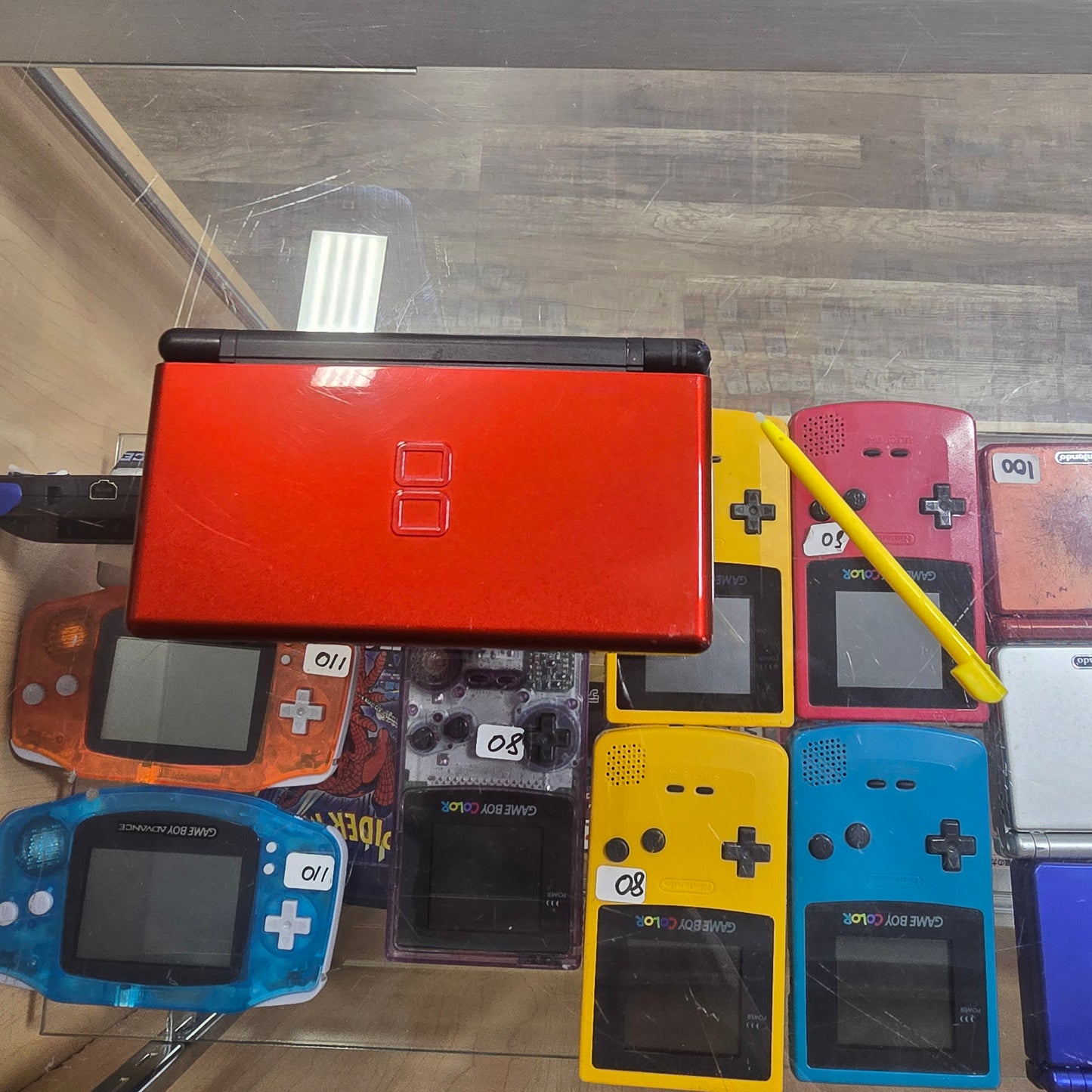 Red Nintendo DS Lite Handheld System with Charger