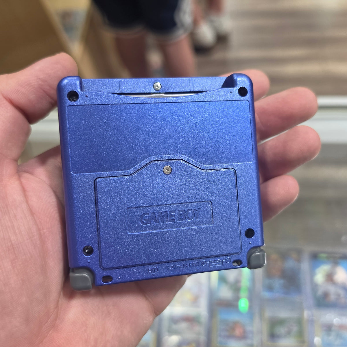 Blue Nintendo Gameboy Advance SP Handheld System w/ Charger Model 001 (RESHELL)