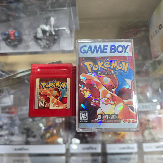 Pokémon Red with Custom Case (Authentic) (Saves) Nintendo Gameboy