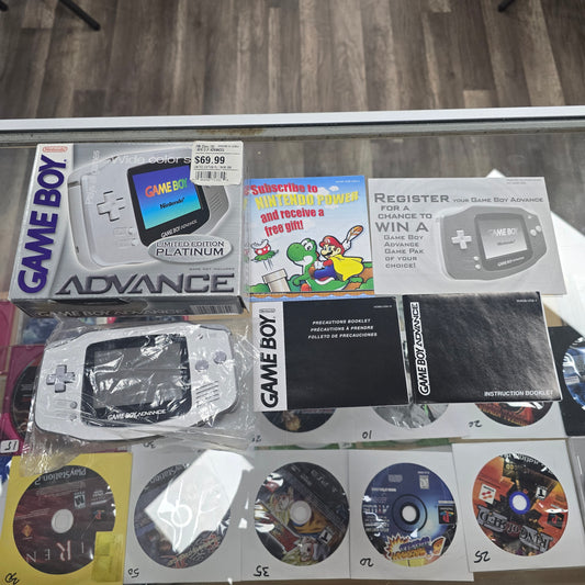 Platinum Limited Edition Nintendo Gameboy Advance System CIB (Very Clean) Nintendo Gameboy Advance