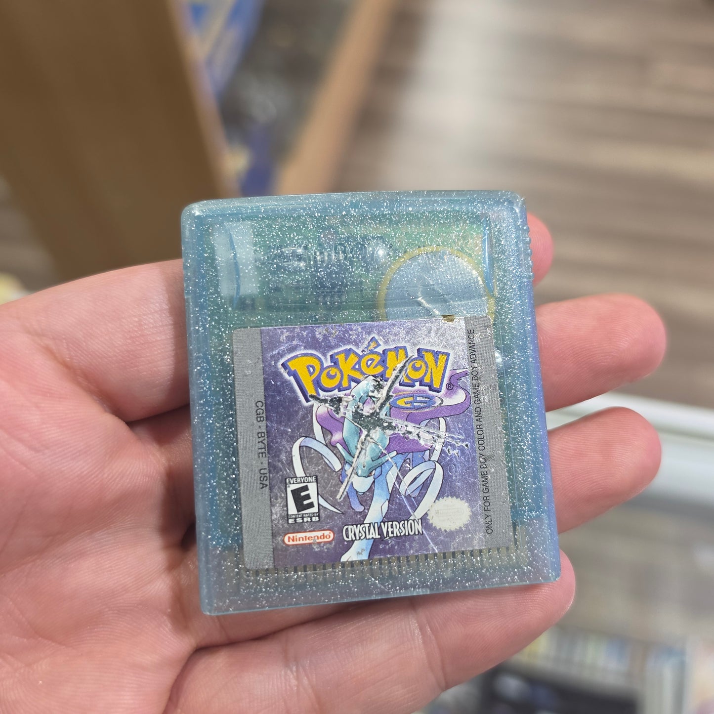 Pokémon Crystal (New Battery) (Saves) (Authentic) Nintendo Gameboy Color with Custom Reproduction CASE