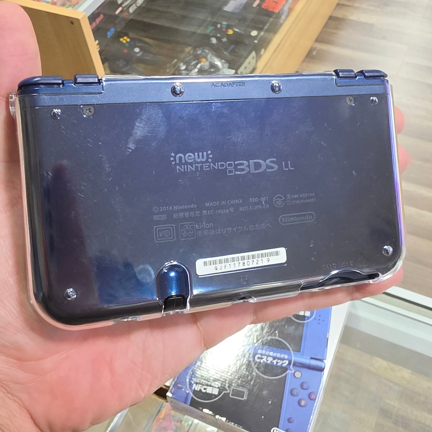 New Nintendo 3DS LL Metallic Blue Handheld System with Box (JAPANESE TO US) (Digital Games) (219)