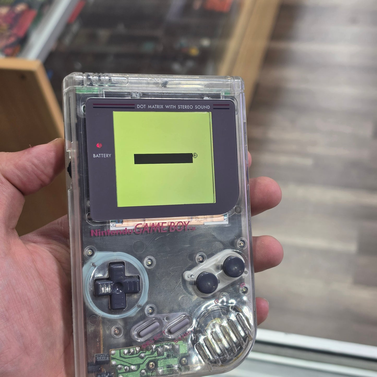 Custom Transparent Nintendo Gameboy Handheld System with Brighter Screen (Custom Shell)