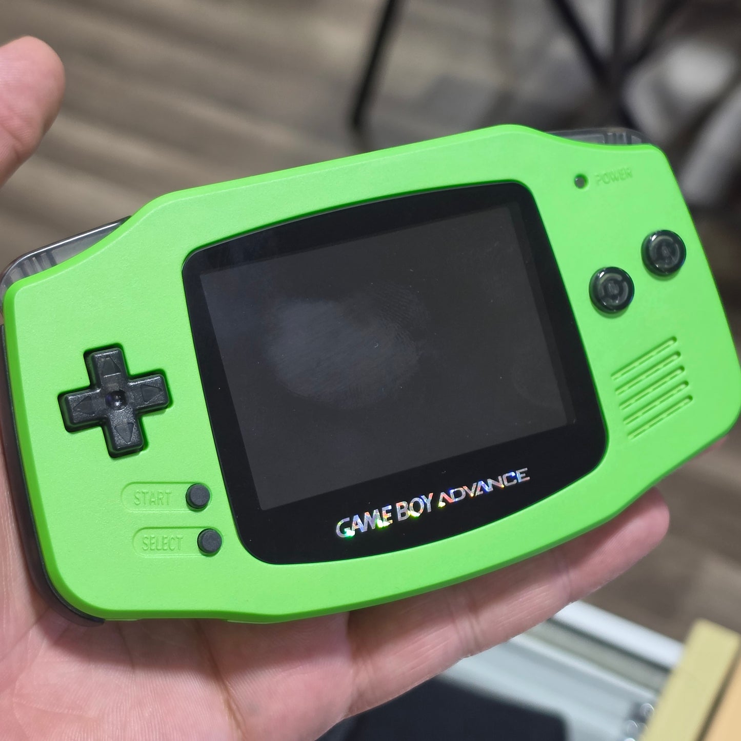 Custom Green Nintendo Gameboy Advance Handheld System with Brighter and Tactile Buttons