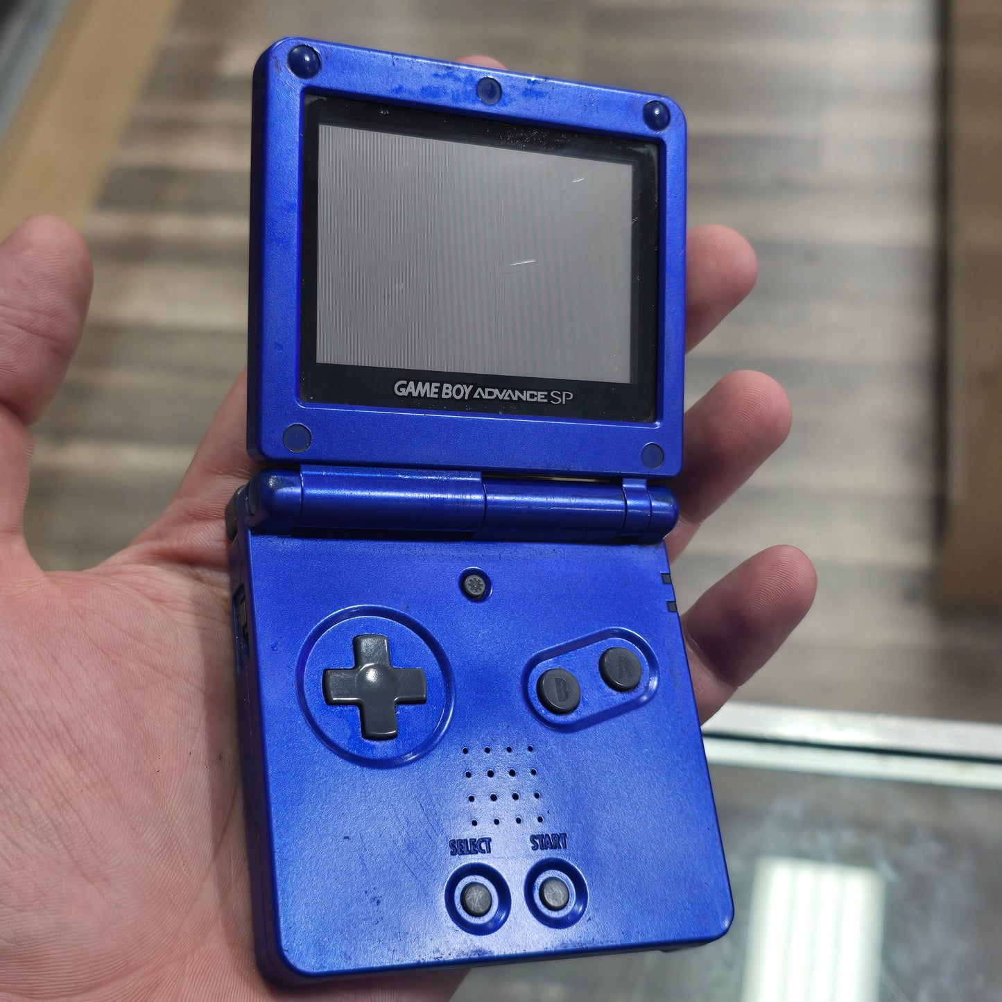 Blue Nintendo Gameboy Advance SP Handheld System with Charger 001 Model