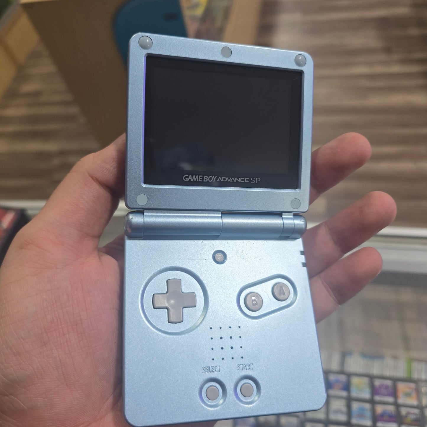 Baby Blue Nintendo Gameboy Advance SP Handheld System with Charger 101 Model