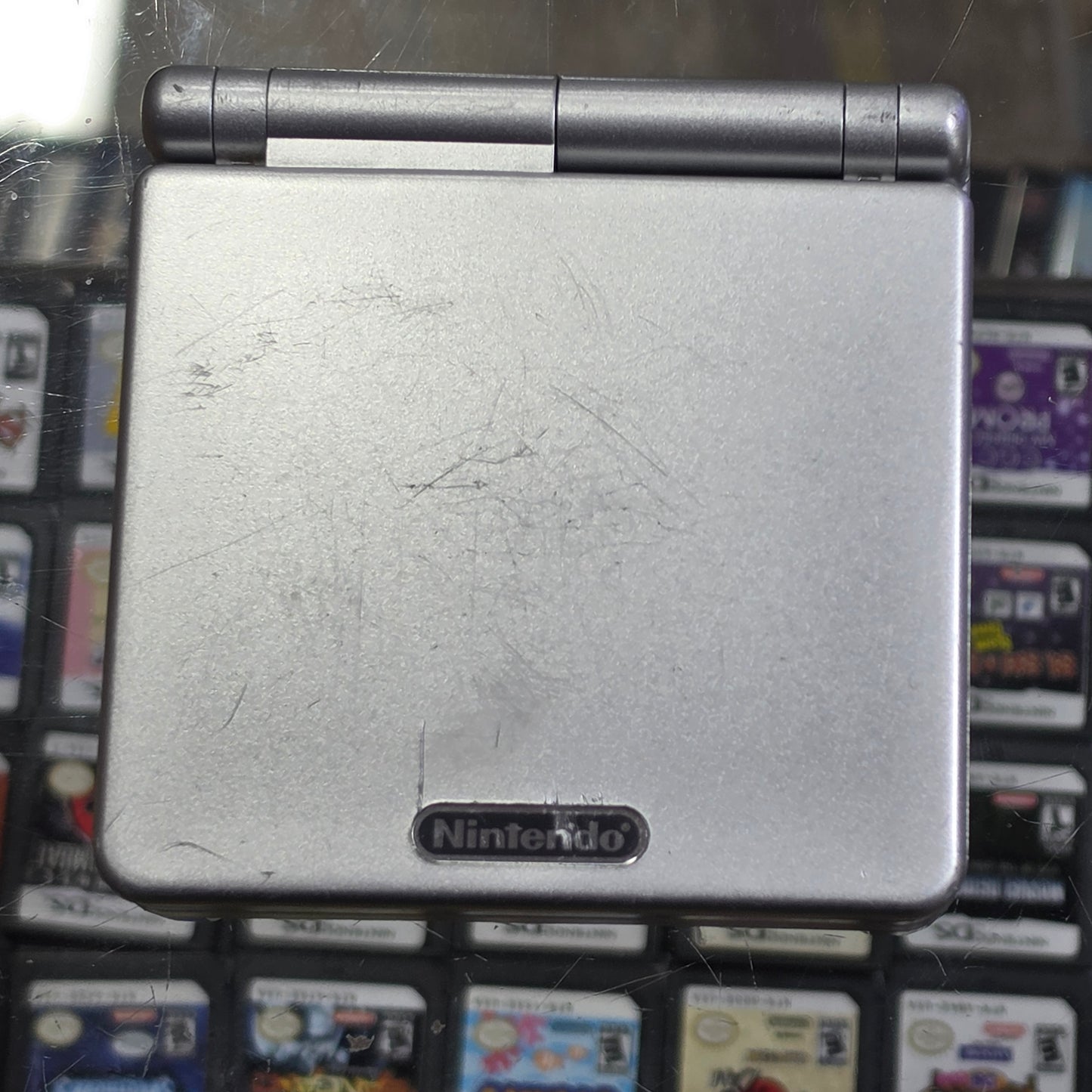 Silver Gameboy Advance SP AGS 001 with Charger
