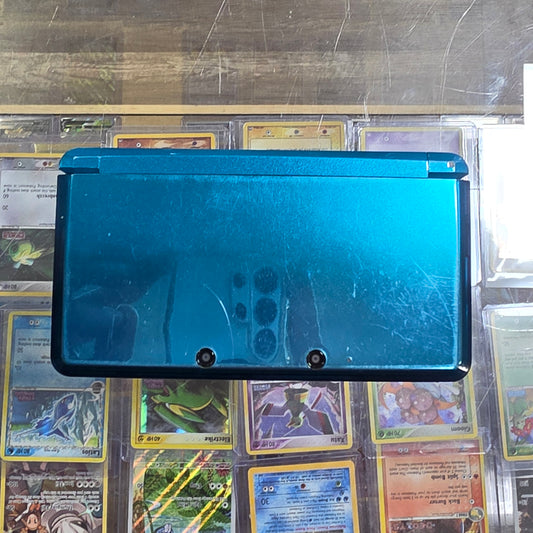 (033) Aqua Blue Nintendo 3DS Handheld System With Charger (Region Free) (JAPANESE TO US)