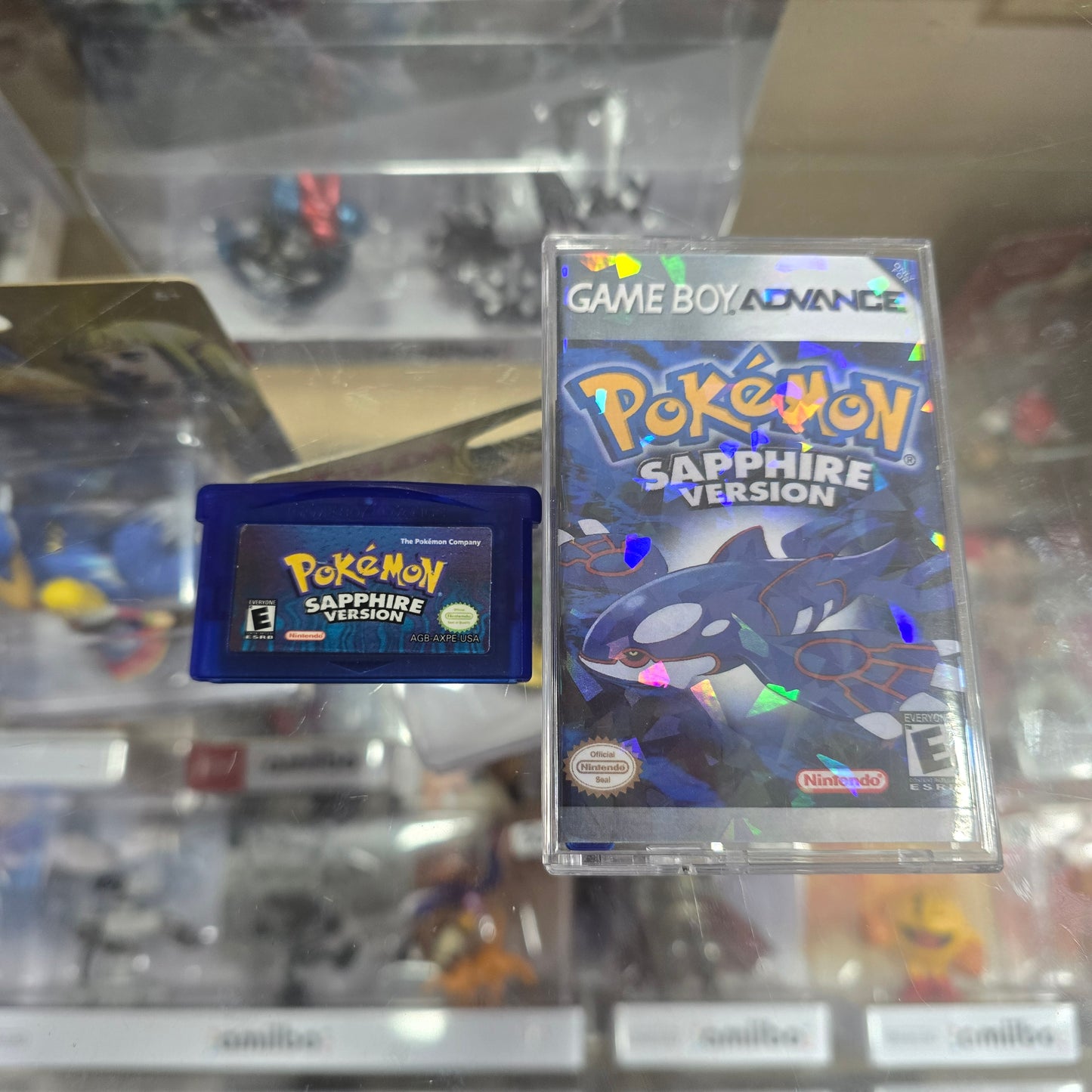 Pokémon Sapphire with Custom Case (Authentic) (Dry Battery) Nintendo Gameboy Advance