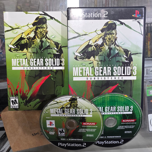 Metal Gear Solid 3 Subsistence Playstation 2