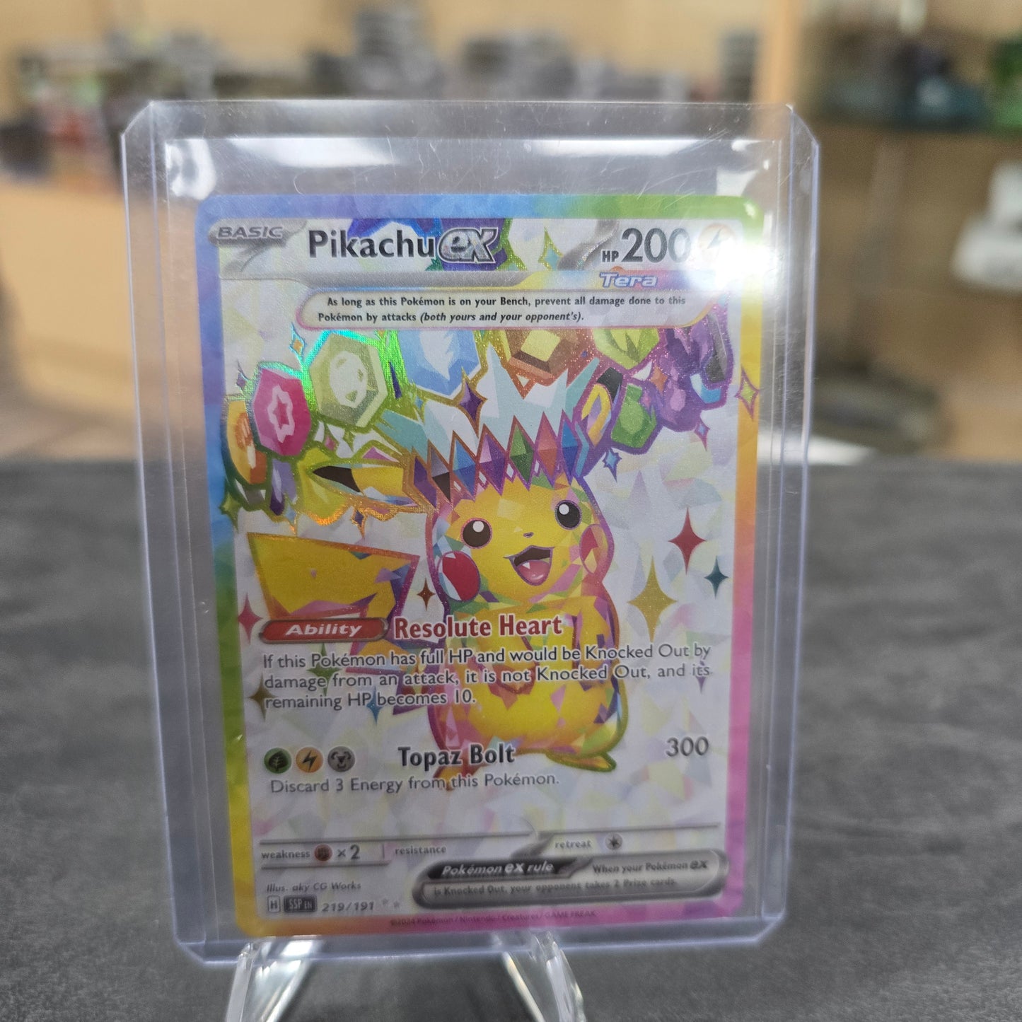 Pikachu ex - 219/191 - SV08: Surging Sparks (NM)