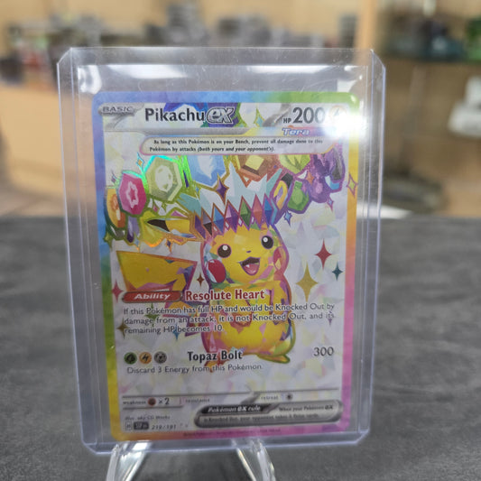 Pikachu ex - 219/191 - SV08: Surging Sparks (NM)