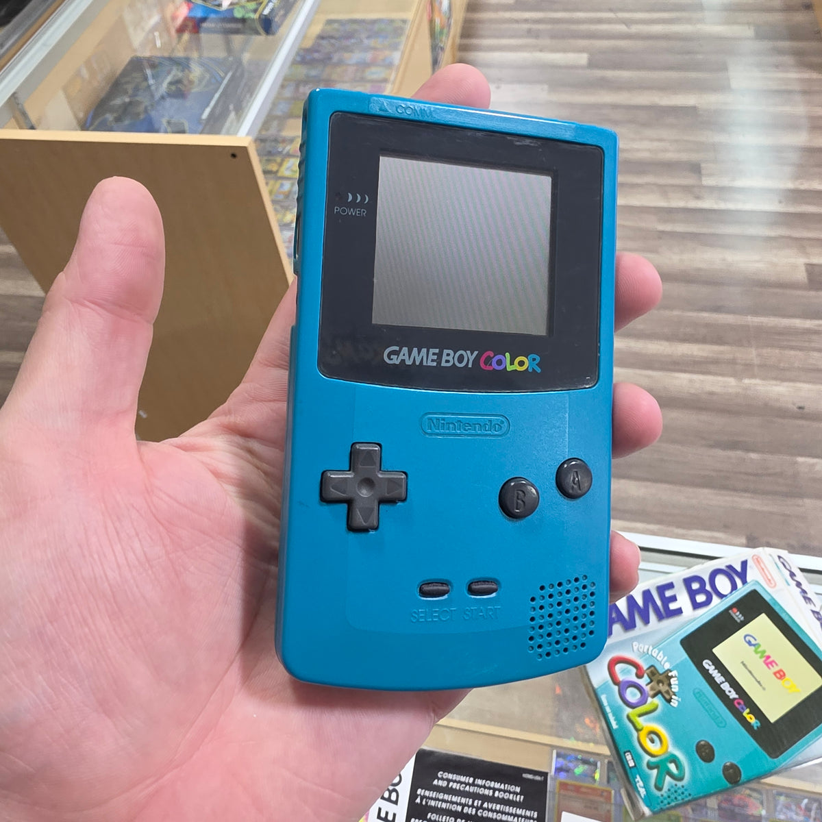 Nintendo Gameboy Color Teal Handheld System with Box