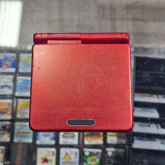 Red Nintendo Gameboy Advance SP Handheld System with Charger