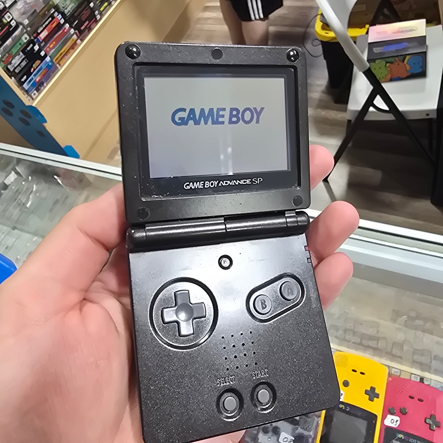 Black Nintendo Gameboy Advance SP Handheld System with Charger 001 Model