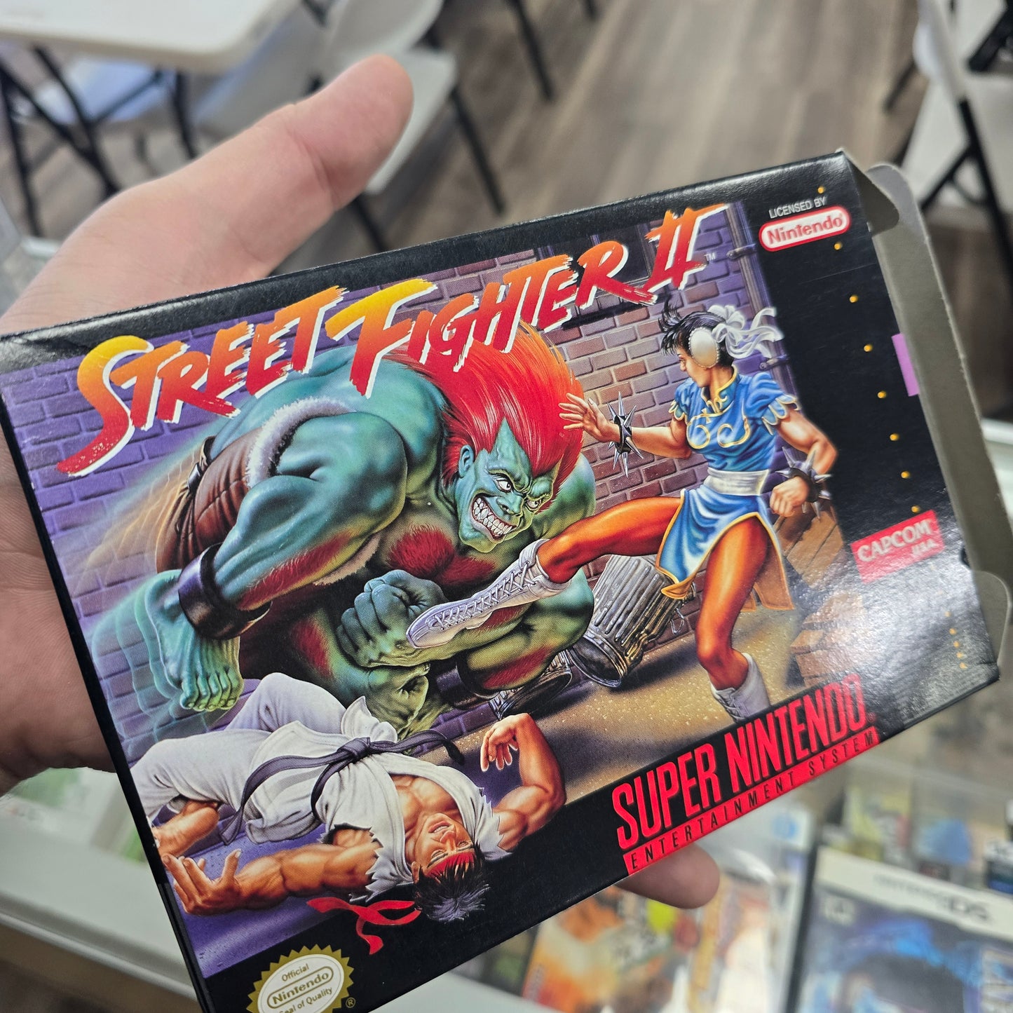 StreetFighter 2 CIB with Box Protector Super Nintendo