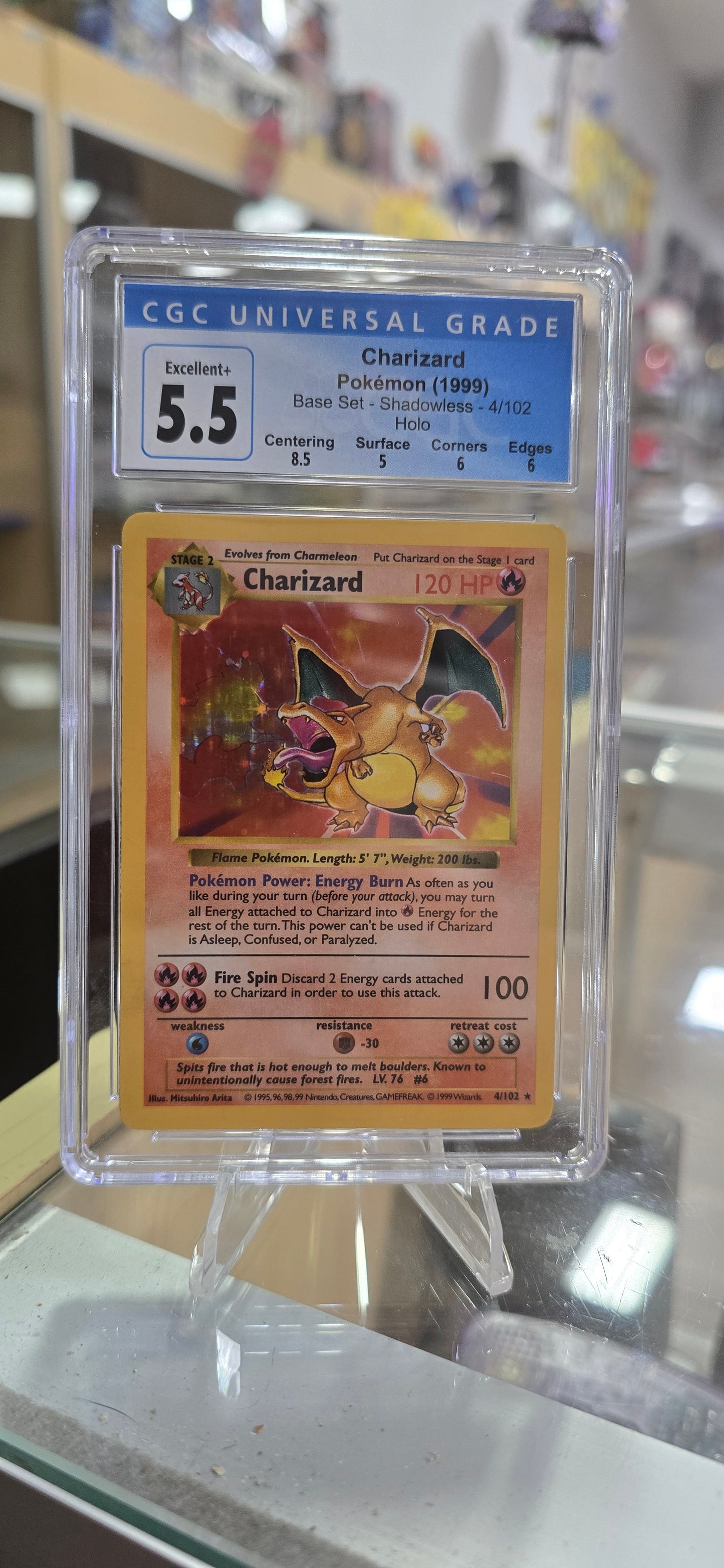 Charizard - Base Set (Shadowless) CGC 5.5