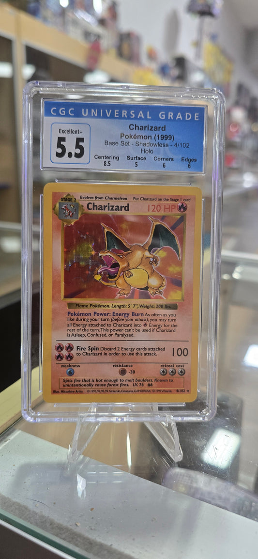 Charizard - Base Set (Shadowless) CGC 5.5
