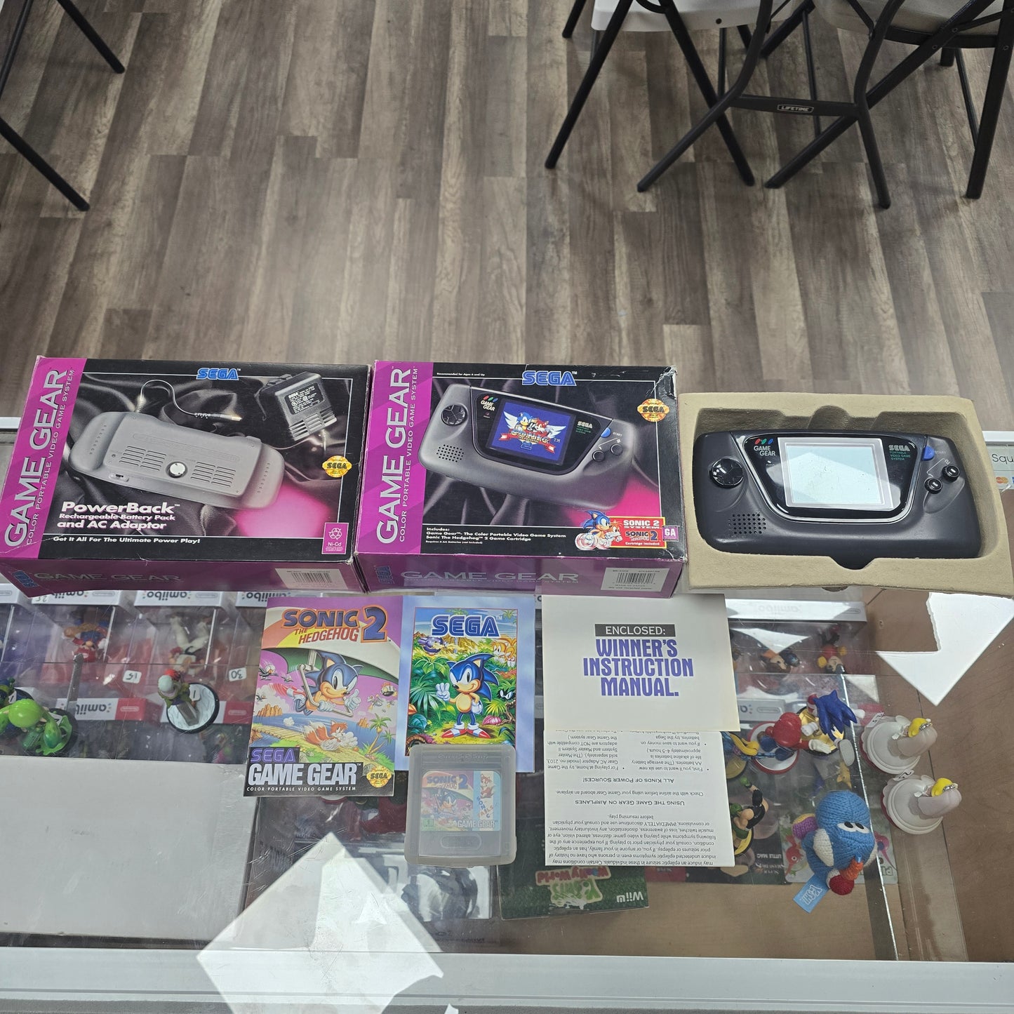 Sega Game Gear Console CIB Complete in Box Tested & Working With Sonic Bundle & Powerback/Ac Adaptor