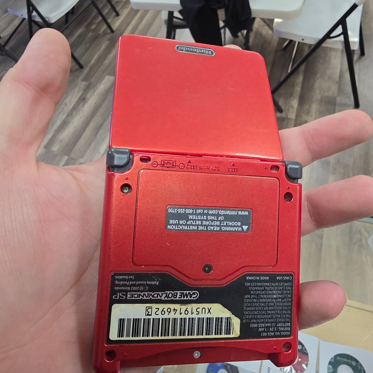 Red Nintendo Gameboy Advance SP (Check photos for condition) (Dead Pixel)