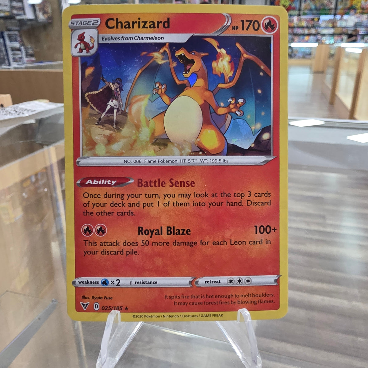 (NM) Charizard - 25/185 (Cracked Ice Holo) - Deck Exclusives