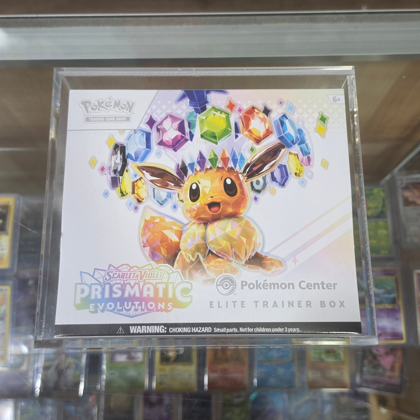 Prismatic Evolutions Pokemon Center Elite Trainer Box (Exclusive) (UNOPENED) with Acrylic Case