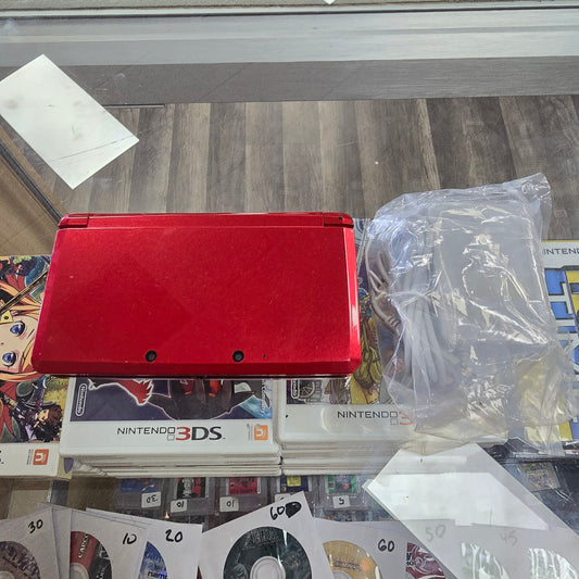 Red Nintendo 3DS System with Charger