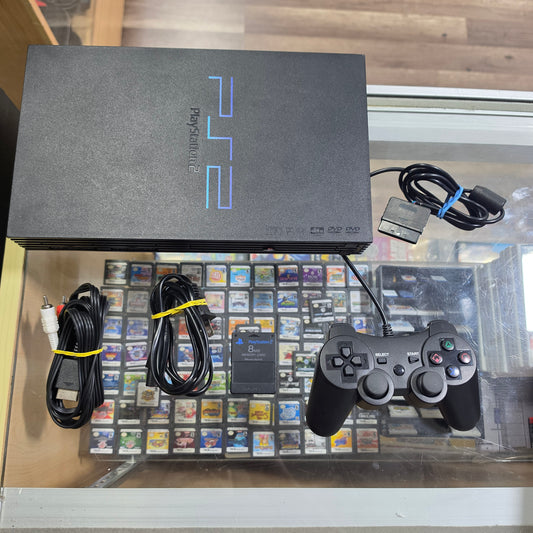Playstation 2 Original System with One Controller and Wires + Memory Card