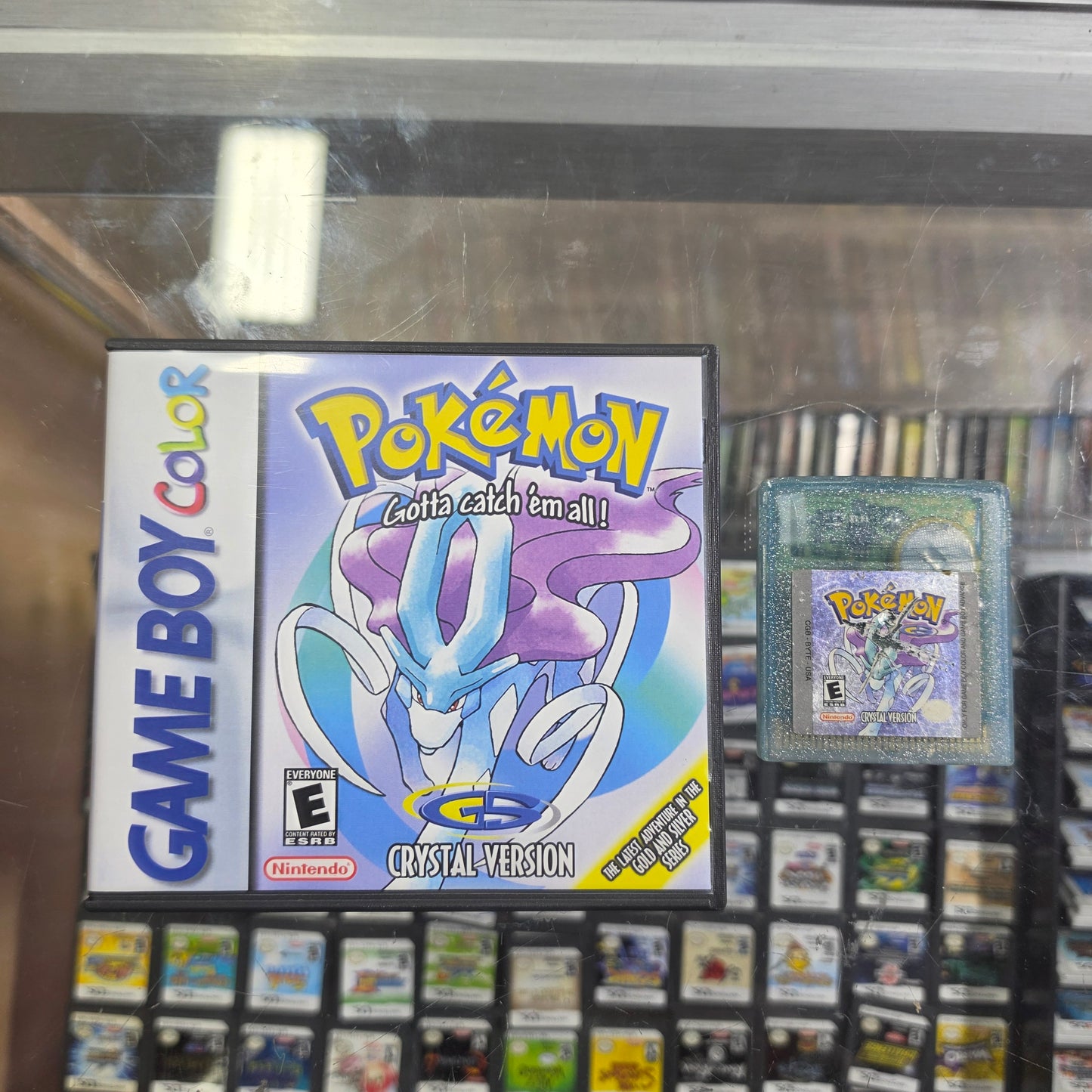 Pokémon Crystal (New Battery) (Saves) (Authentic) Nintendo Gameboy Color with Custom Reproduction CASE